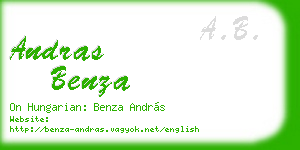 andras benza business card